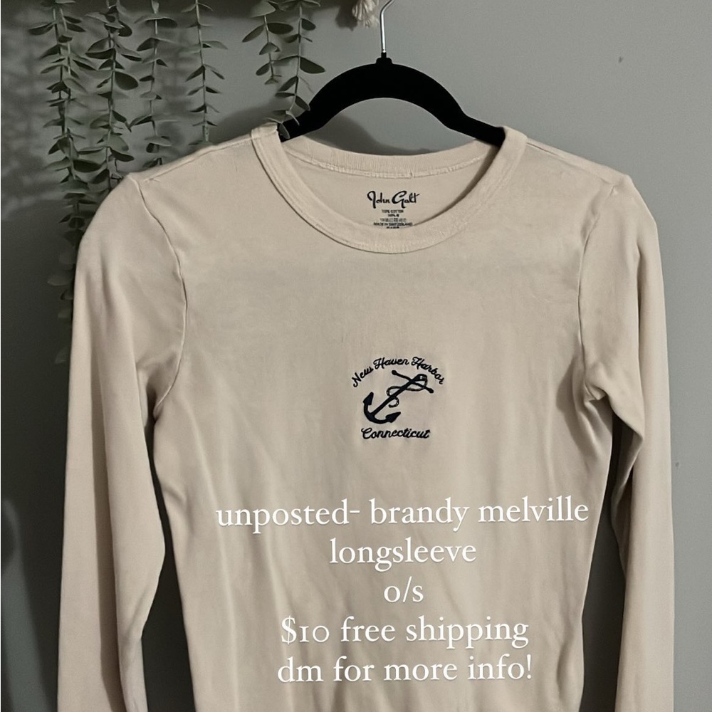 Brandy Melville Beige Long Sleeve Top